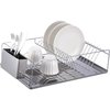 Home Basics Chrome Plated Steel Dish Rack with Tray DR10069